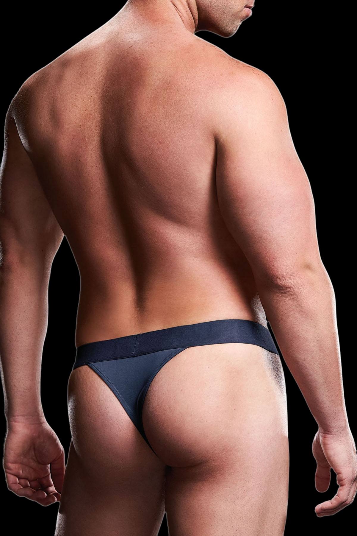 Envy Navy Blue Microfiber Low-Rise Thong