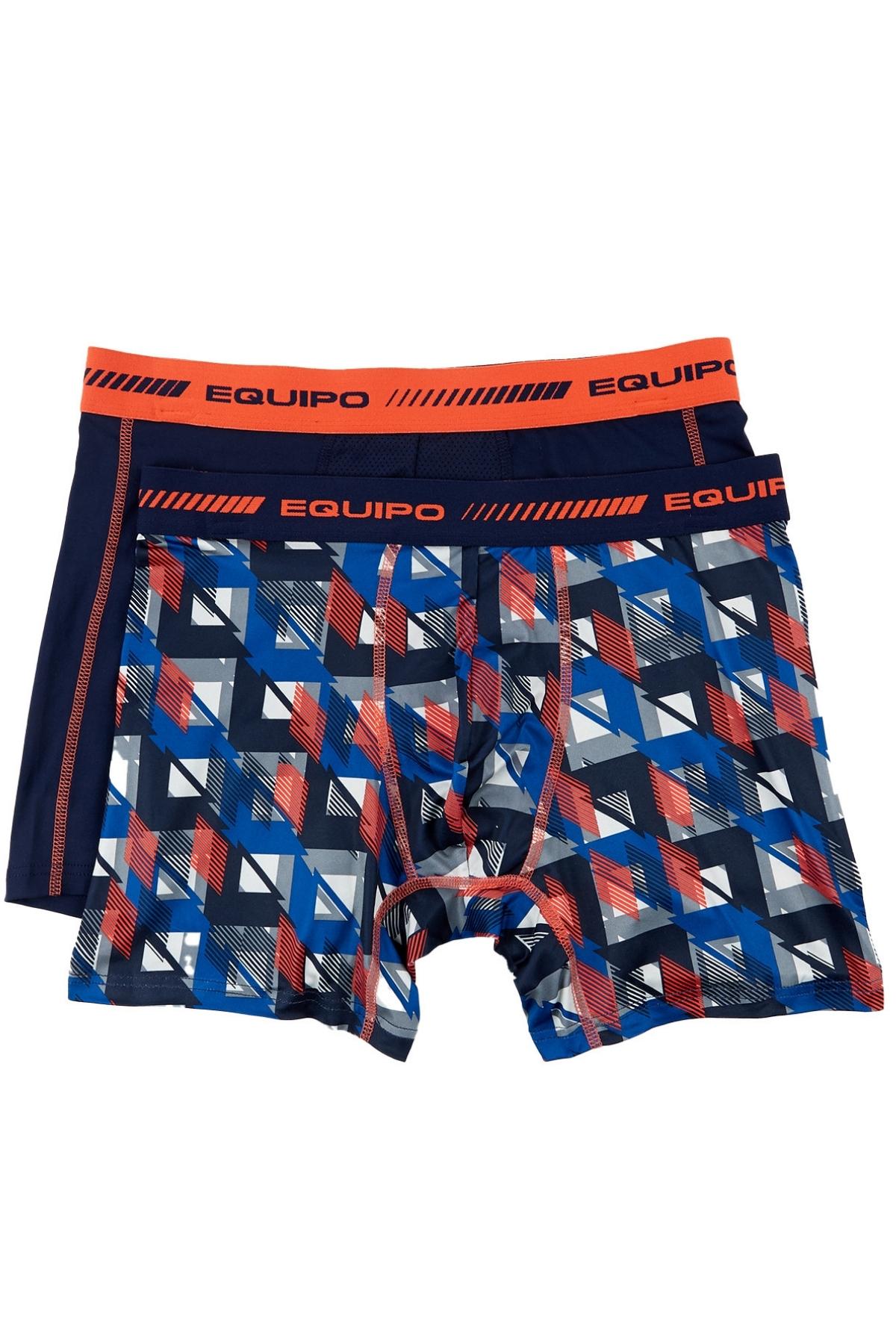 Equipo Blue and Triangle Quick Dry Performace 2-Pack Boxer Briefs