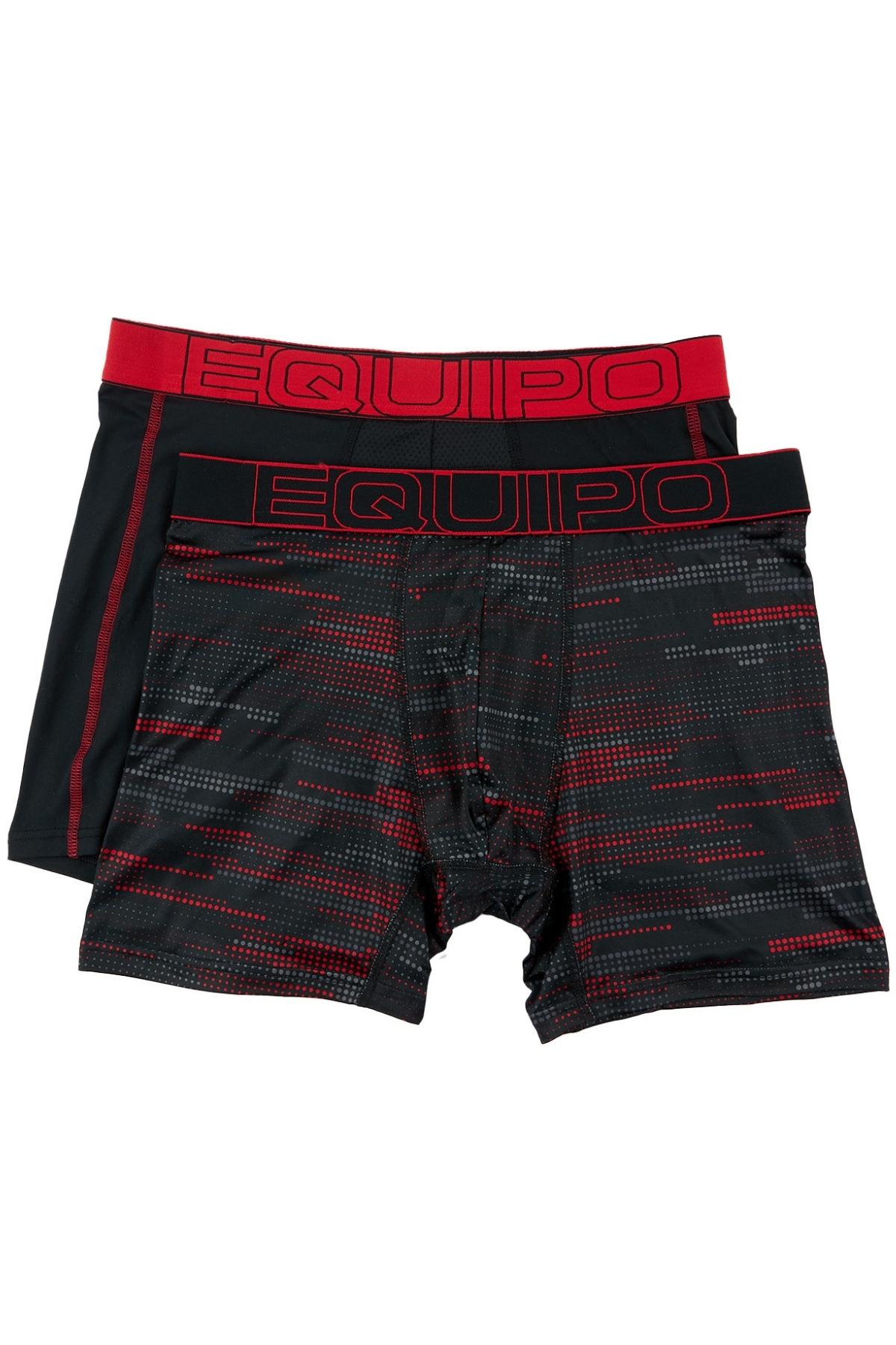 Equipo Red and Dots Quick Dry Performace 2-Pack Boxer Briefs