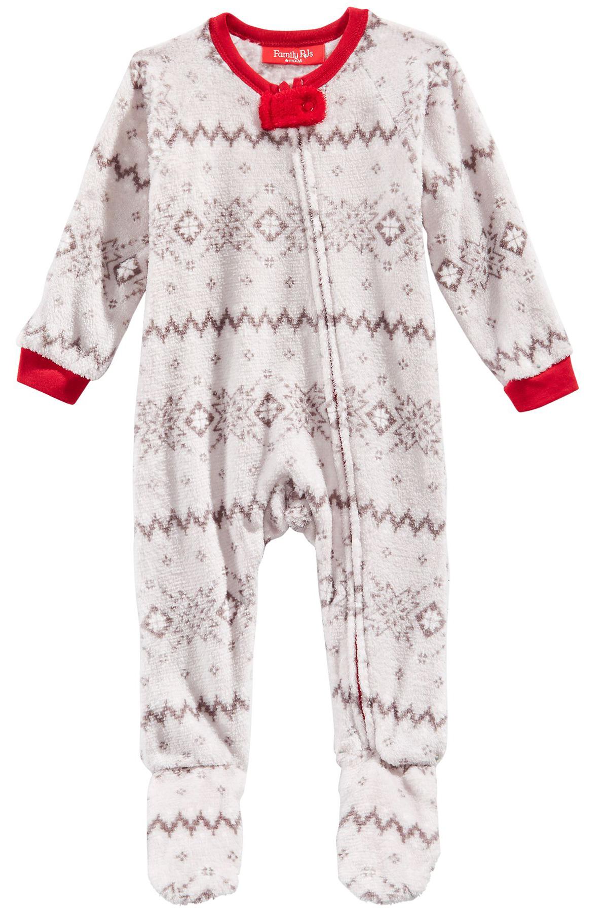 Family PJs BABY Grey Winter Fair-Isle Onesie