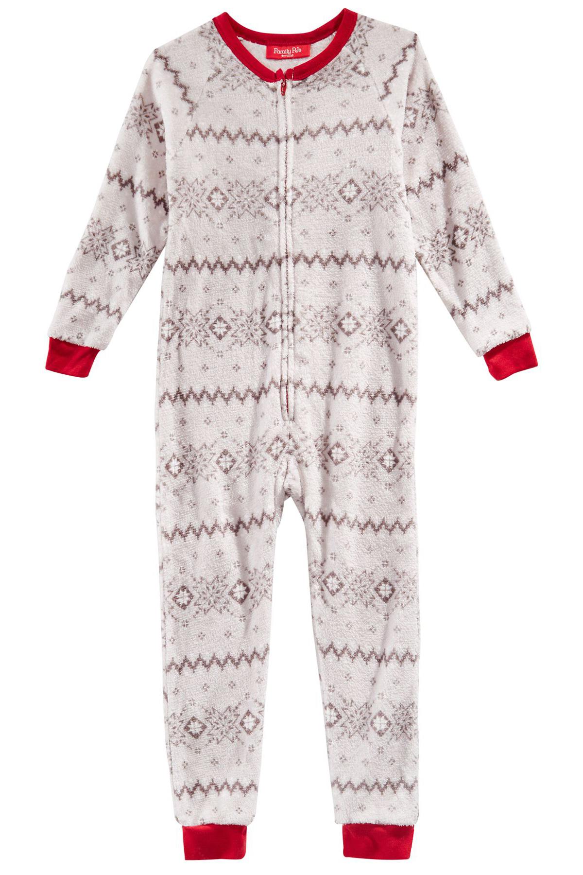 Family PJs KIDS Grey Winter Fair-Isle Onesie