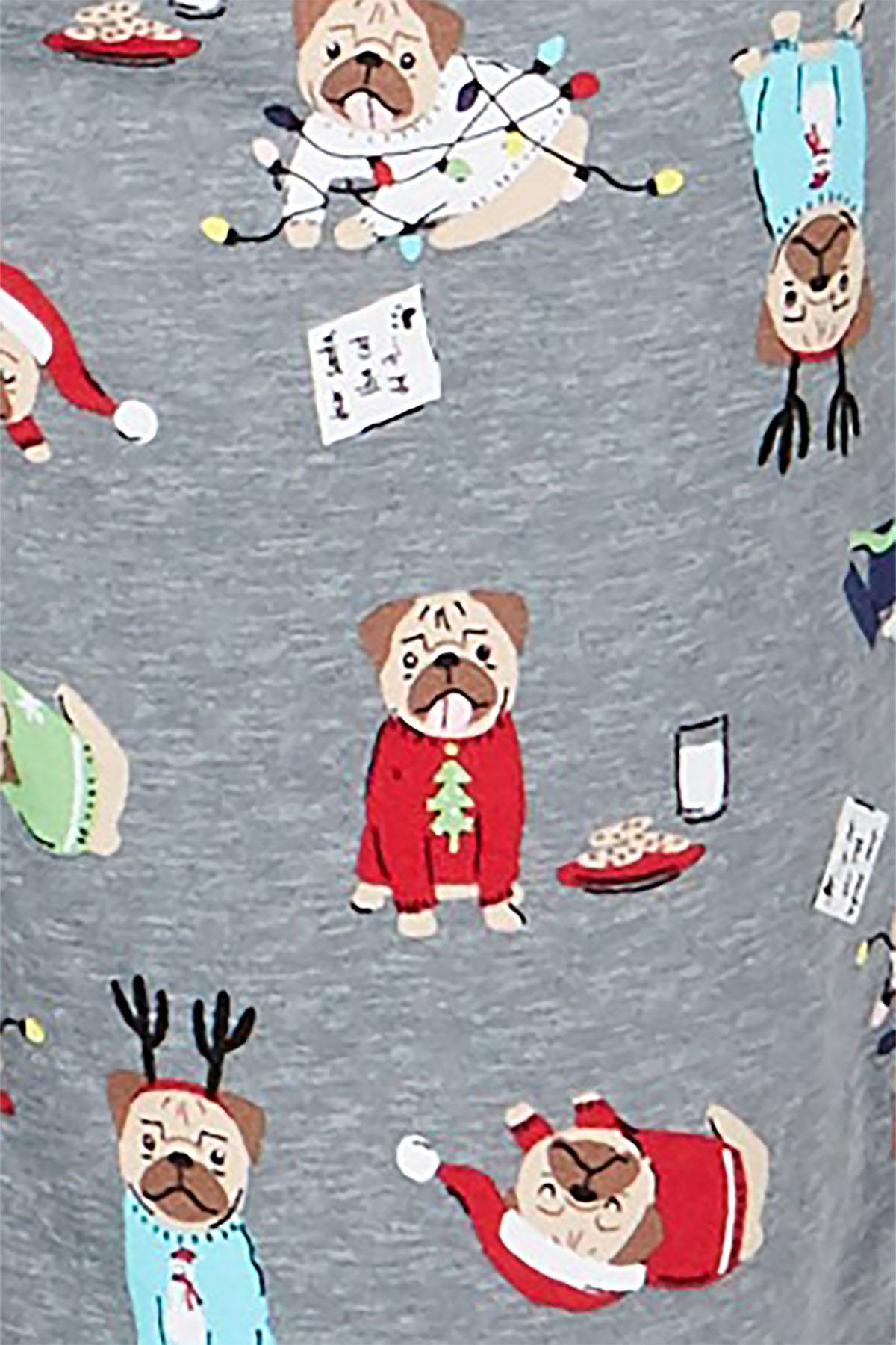 Family PJs Men Holiday Pajama Set in Happy Pawlidays