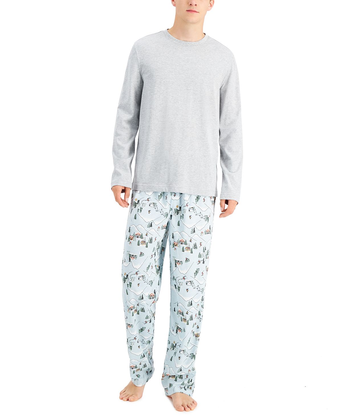 Family Pajamas Matching Ski Mountain Family Pajama Set Ski Mountains