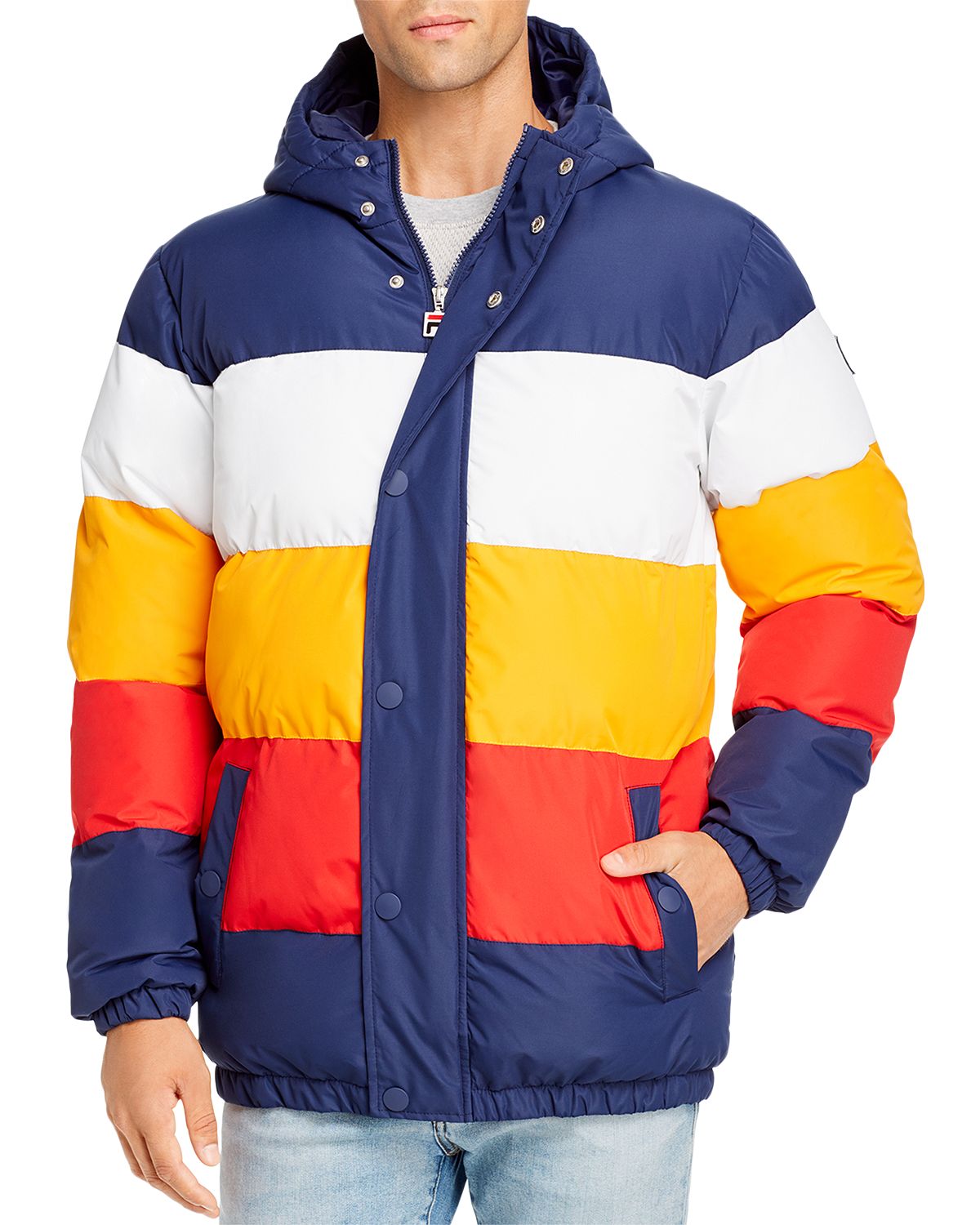 Fila Giovanni Color-block Puffer Jacket Peacoat/Red/White