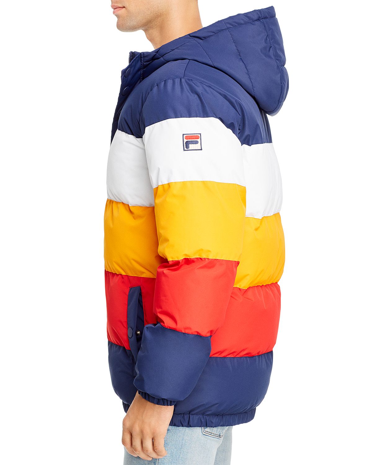 Fila Giovanni Color-block Puffer Jacket Peacoat/Red/White