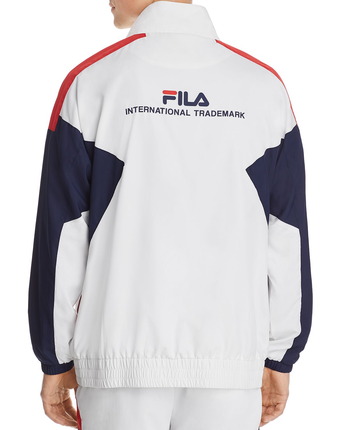 Fila Olivero Color-block Windbreaker Jacket White/Peacoat/Red