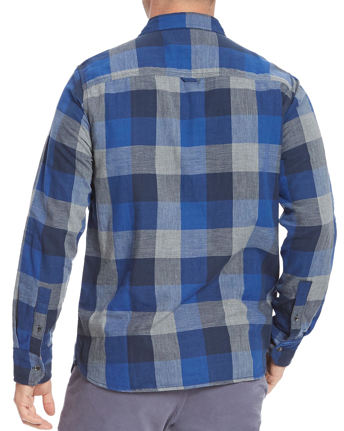 Flag & Anthem Benton Plaid Flannel Regular Fit Button-down Shirt Blue Combo