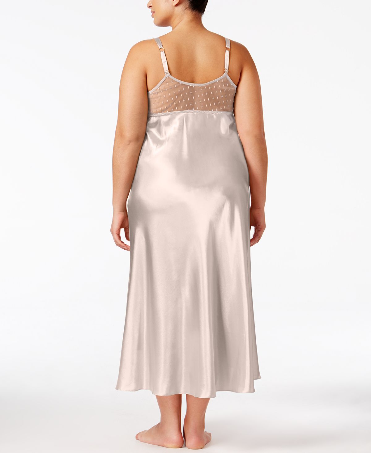 Flora By Flora Nikrooz Plus Satin Stella Nightgown Almond