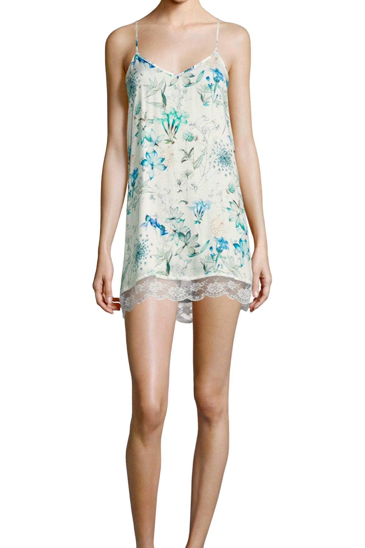Flora Nikrooz Ivory/Blue Delilah Chemise