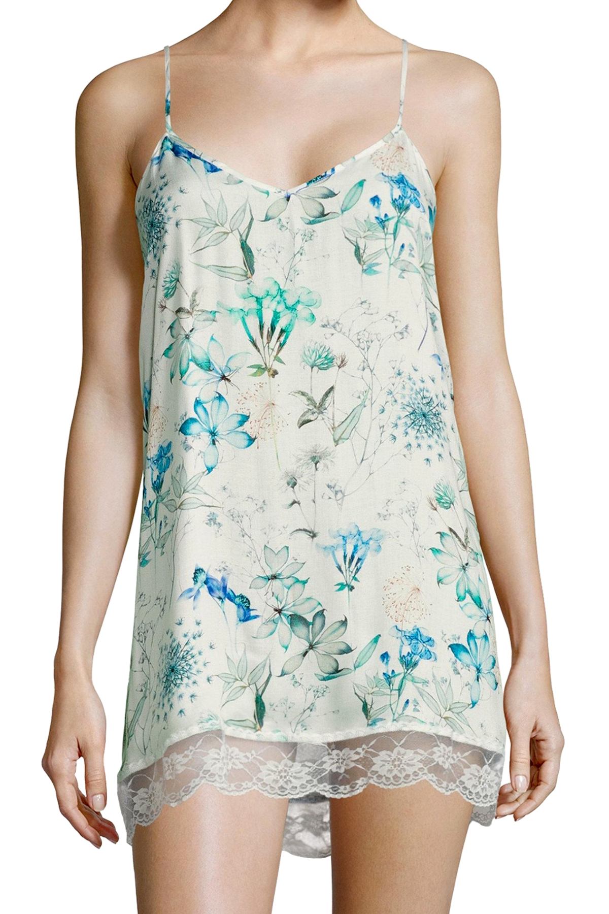 Flora Nikrooz Ivory/Blue Delilah Chemise
