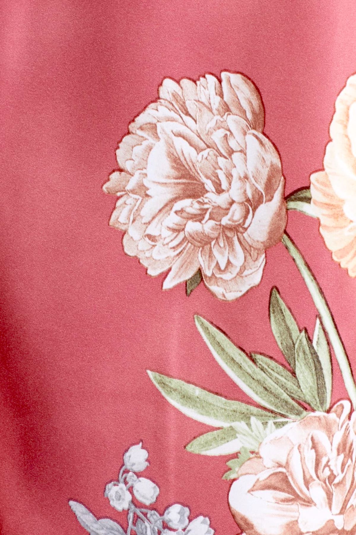 Flora Nikrooz Rosewater Arisa Floral Print Kimono Wrap Robe