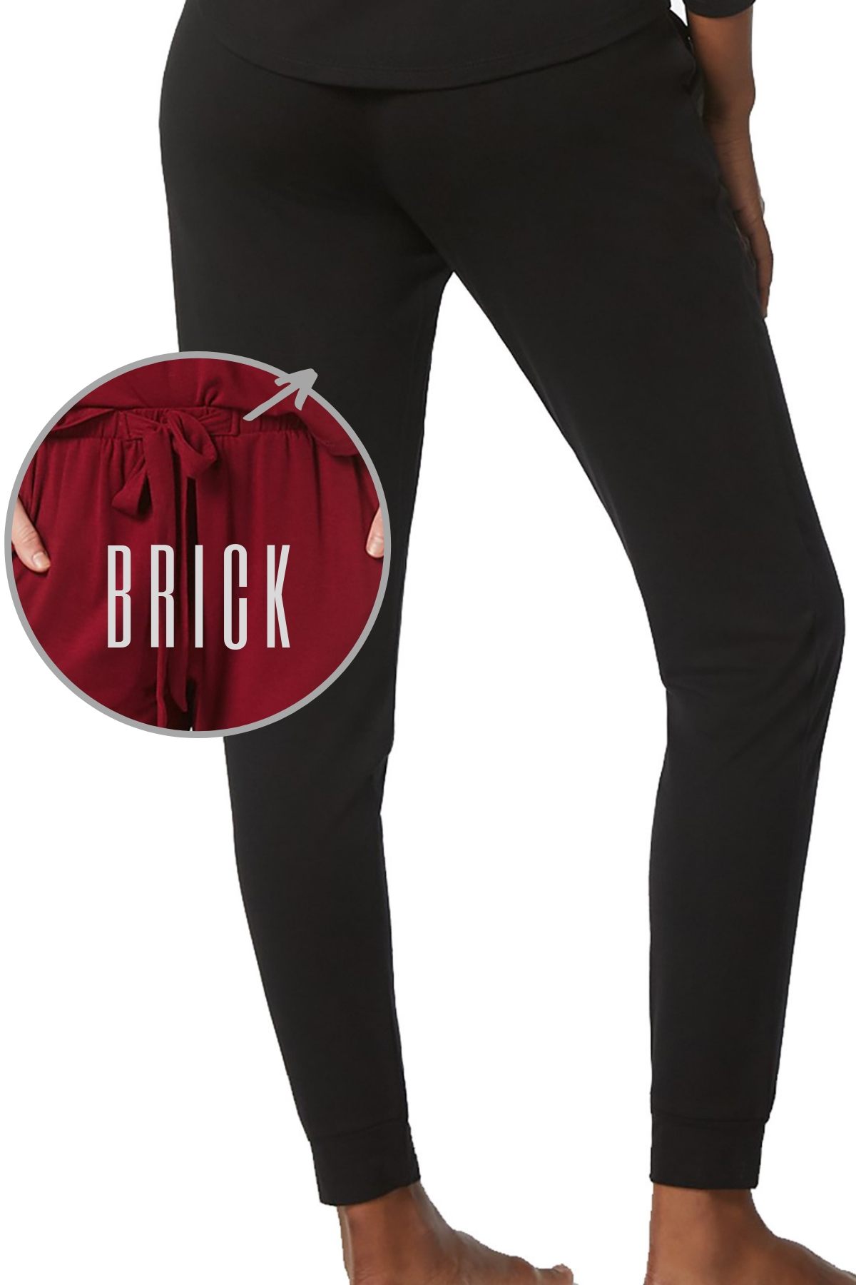 Flora by Flora Nikrooz Brick-Red Erika Velvet-Sleeve Knit PJ Set