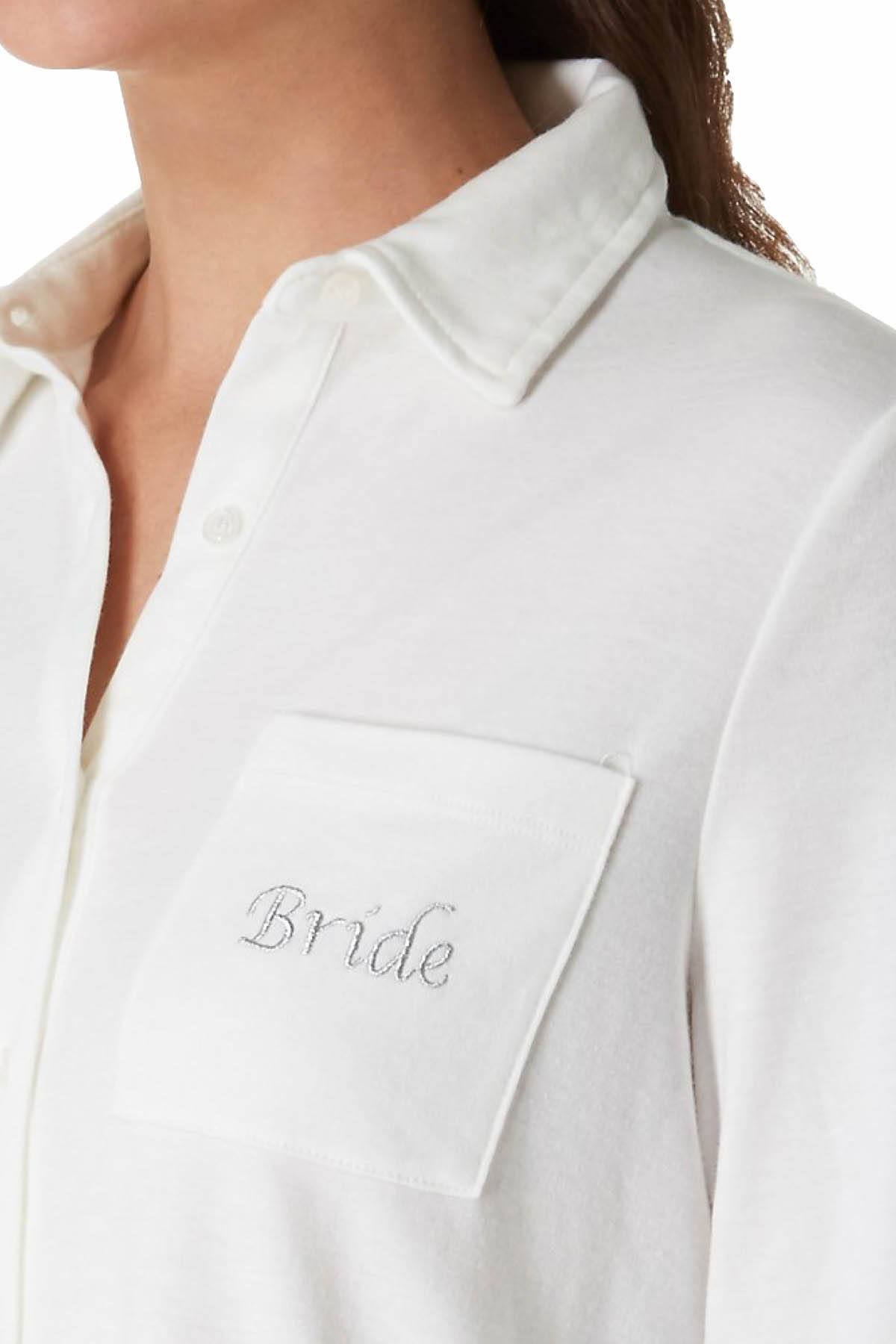 Flora by Flora Nikrooz PLUS Ivory Bride-Embroidered Sleepshirt