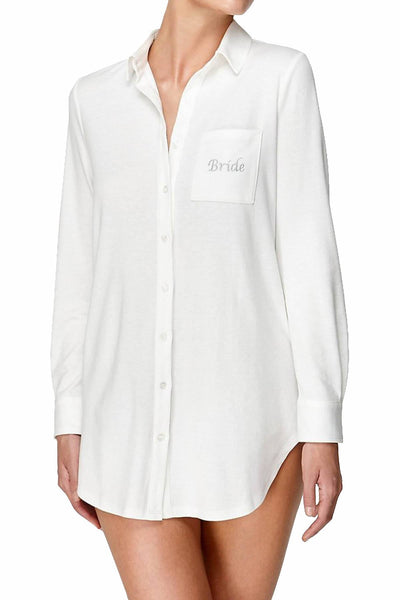 Flora by Flora Nikrooz PLUS Ivory Bride-Embroidered Sleepshirt