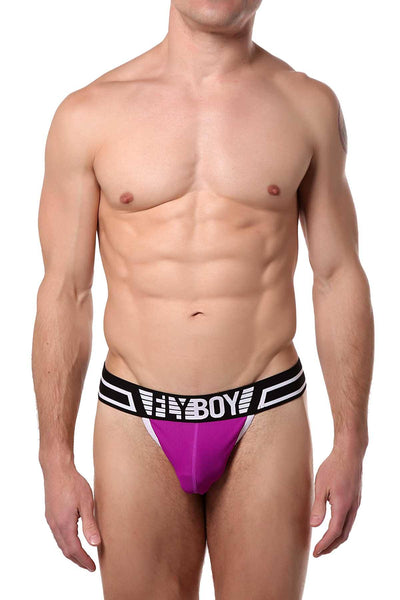 FlyBoy Fluorescent-Purple Sport Mesh Thong