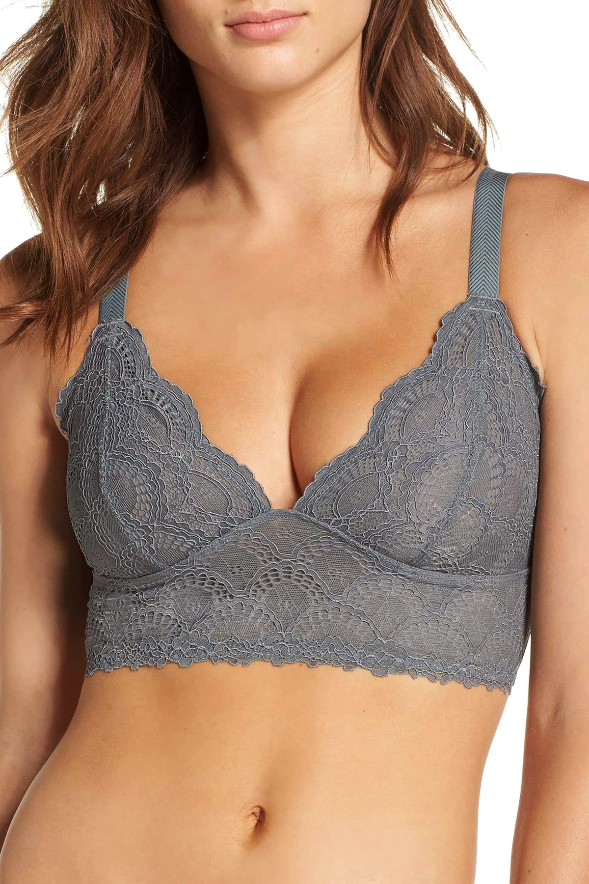 Free People Graphite 'Let Me Kiss You' Lace Bralette