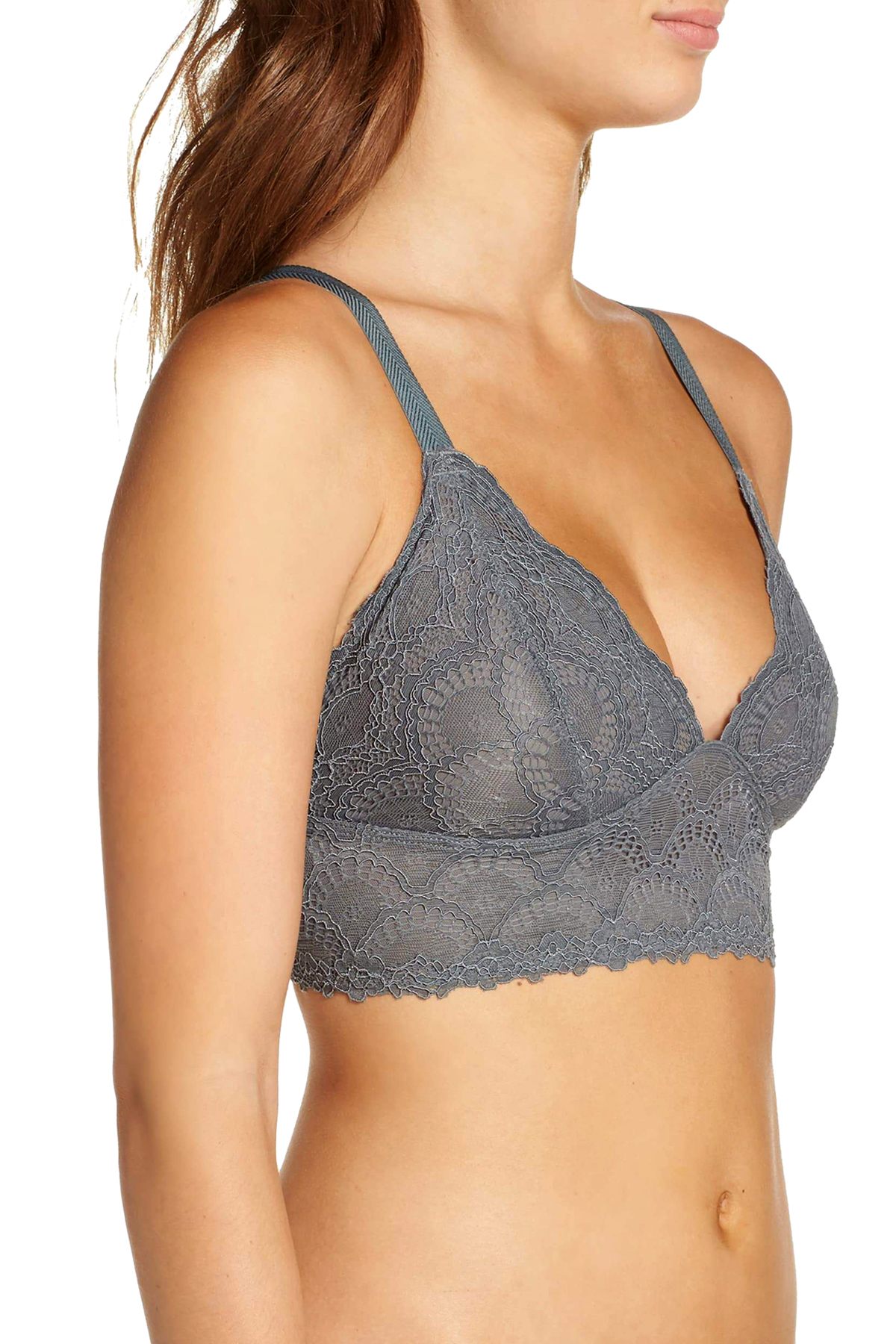 Free People Graphite 'Let Me Kiss You' Lace Bralette