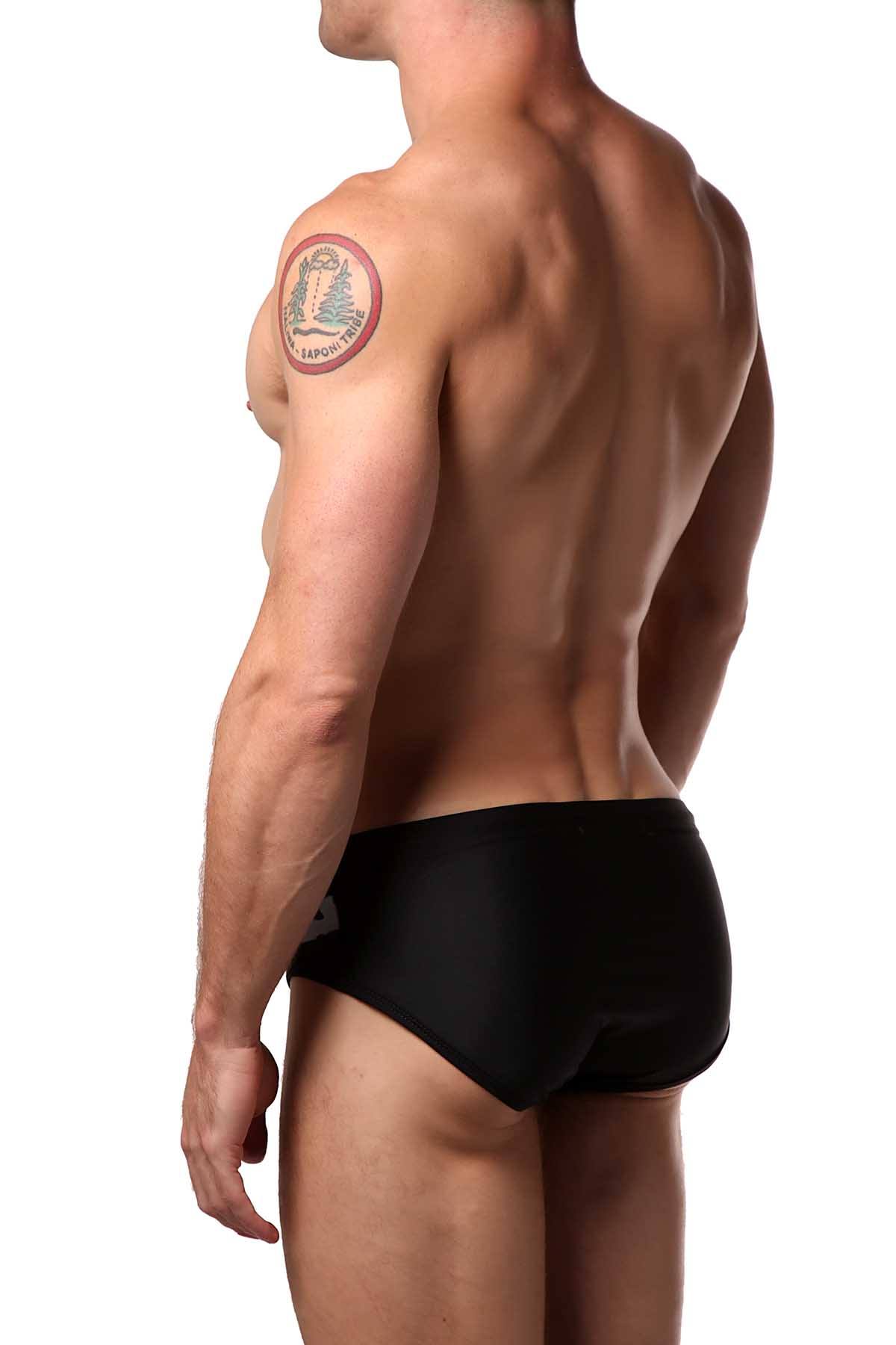 Freedom Reigns Black/Aqua-Camo Tech-Pro Swim Brief