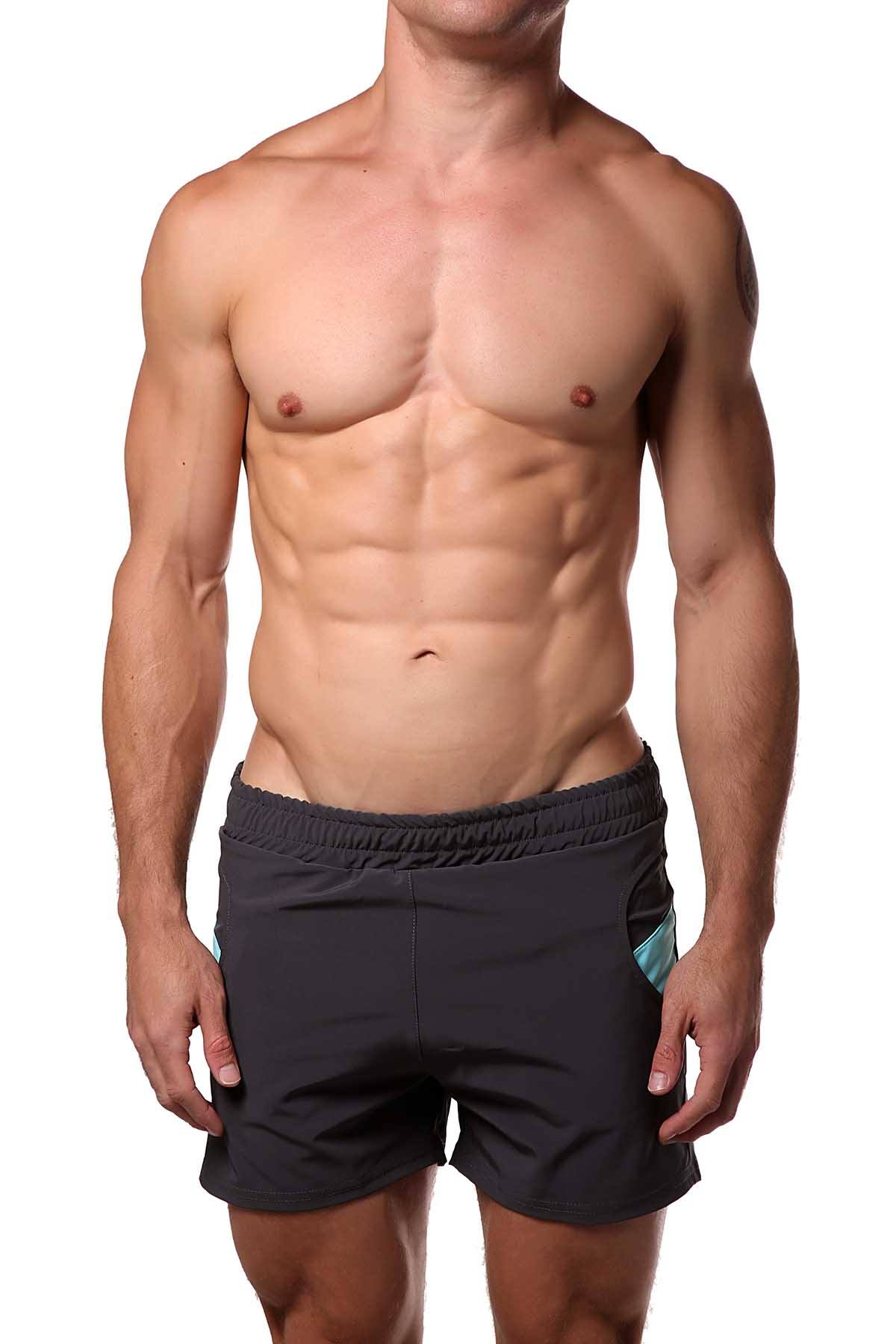 Freedom Reigns Grey/Aqua Wave Boardshort