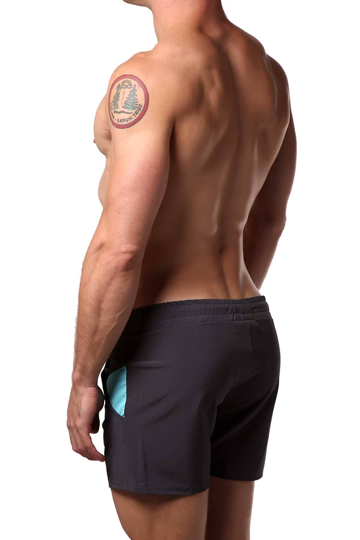 Freedom Reigns Grey/Aqua Wave Boardshort