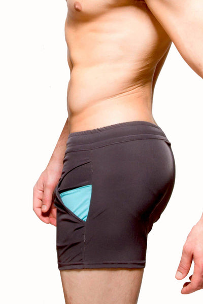 Freedom Reigns Grey/Aqua Wave Boardshort