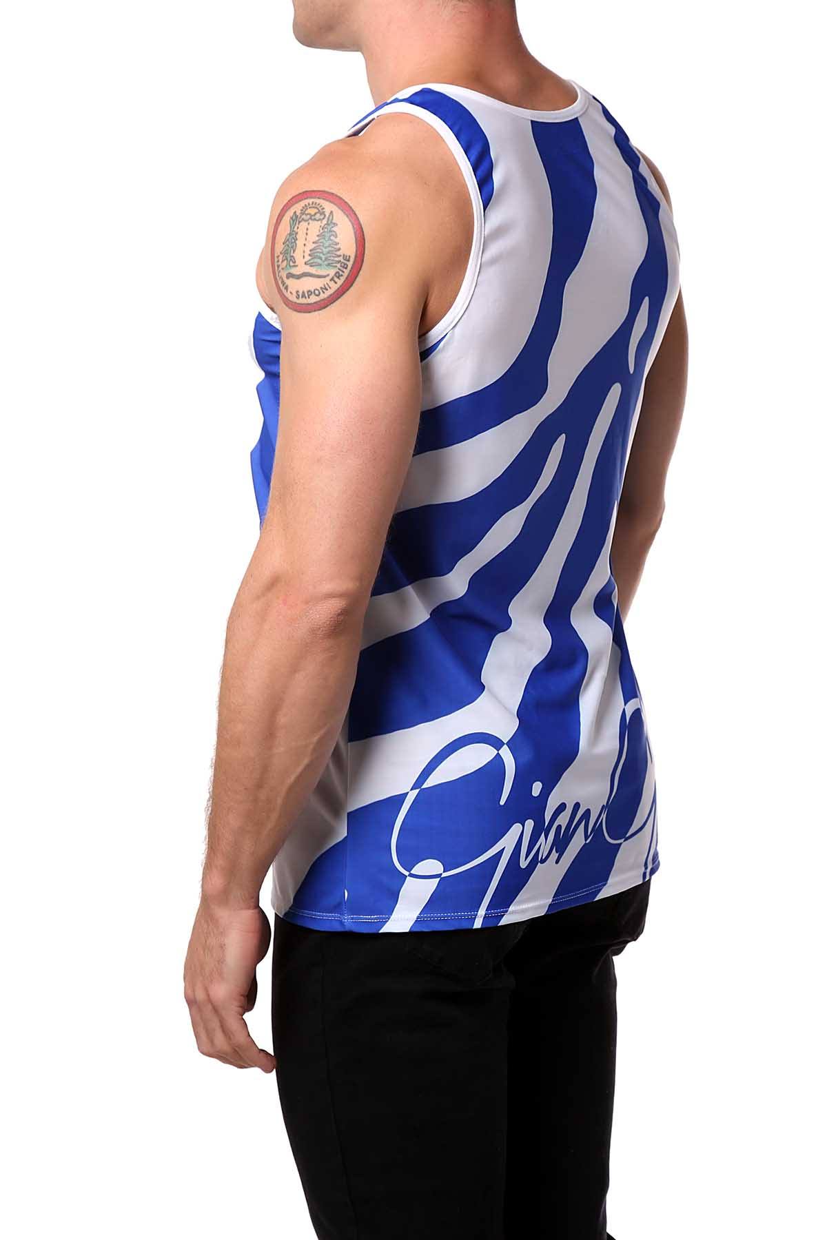 Gian Gianni Blue Safari Tank Top