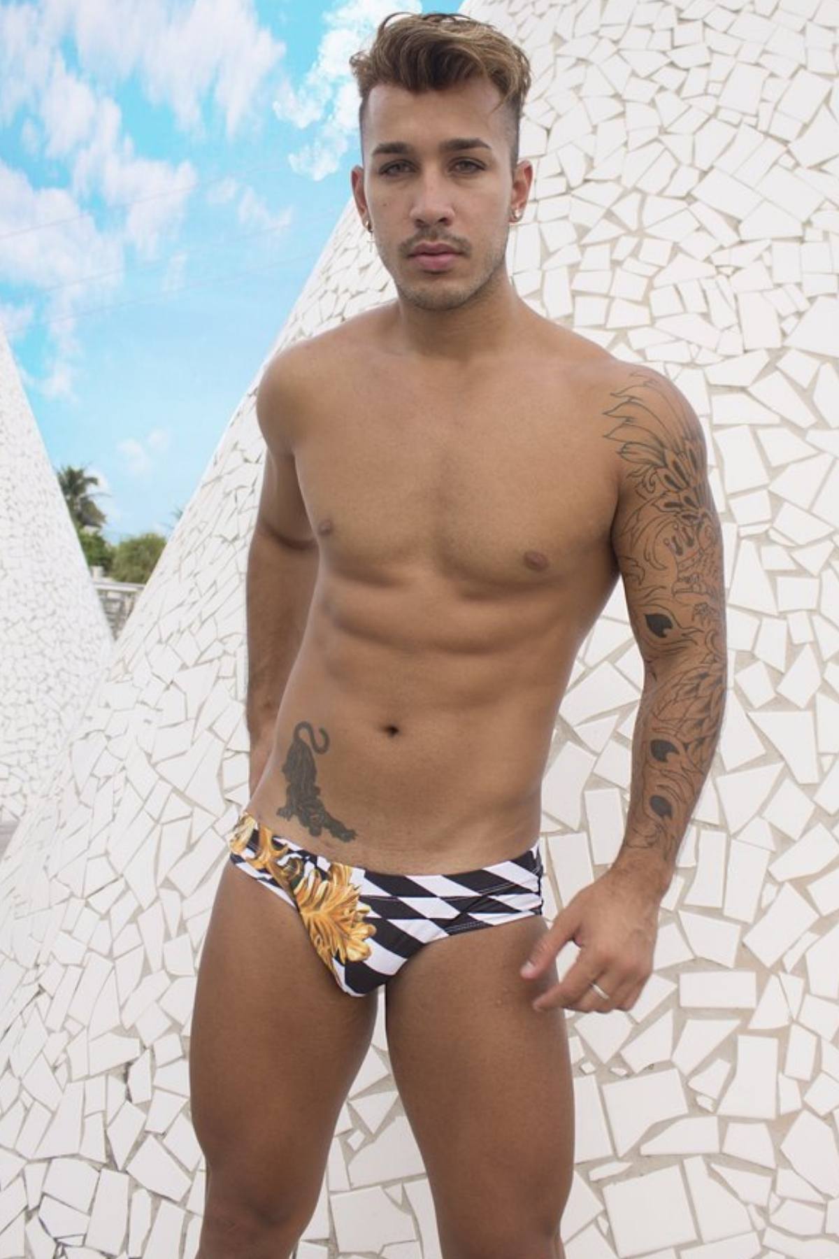 Gian Gianni Hypnotize Gold Swim Brief