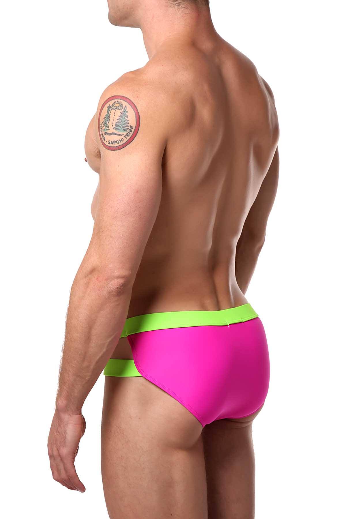 Gian Gianni Neon Crossover Swim Brief