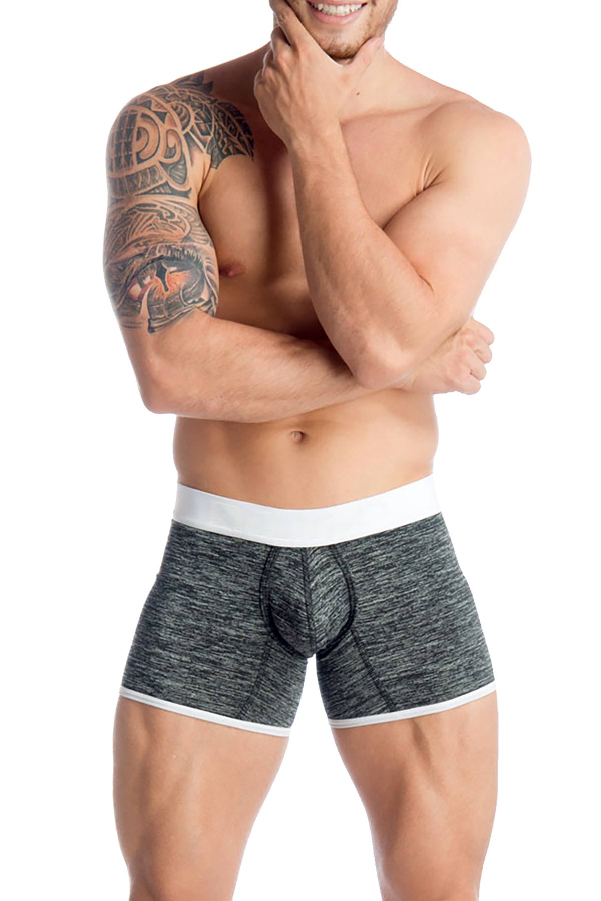 Gigo Black Racing Long Boxer Brief