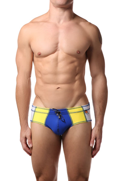 Gigo Blue Tri-Color Swim Brief