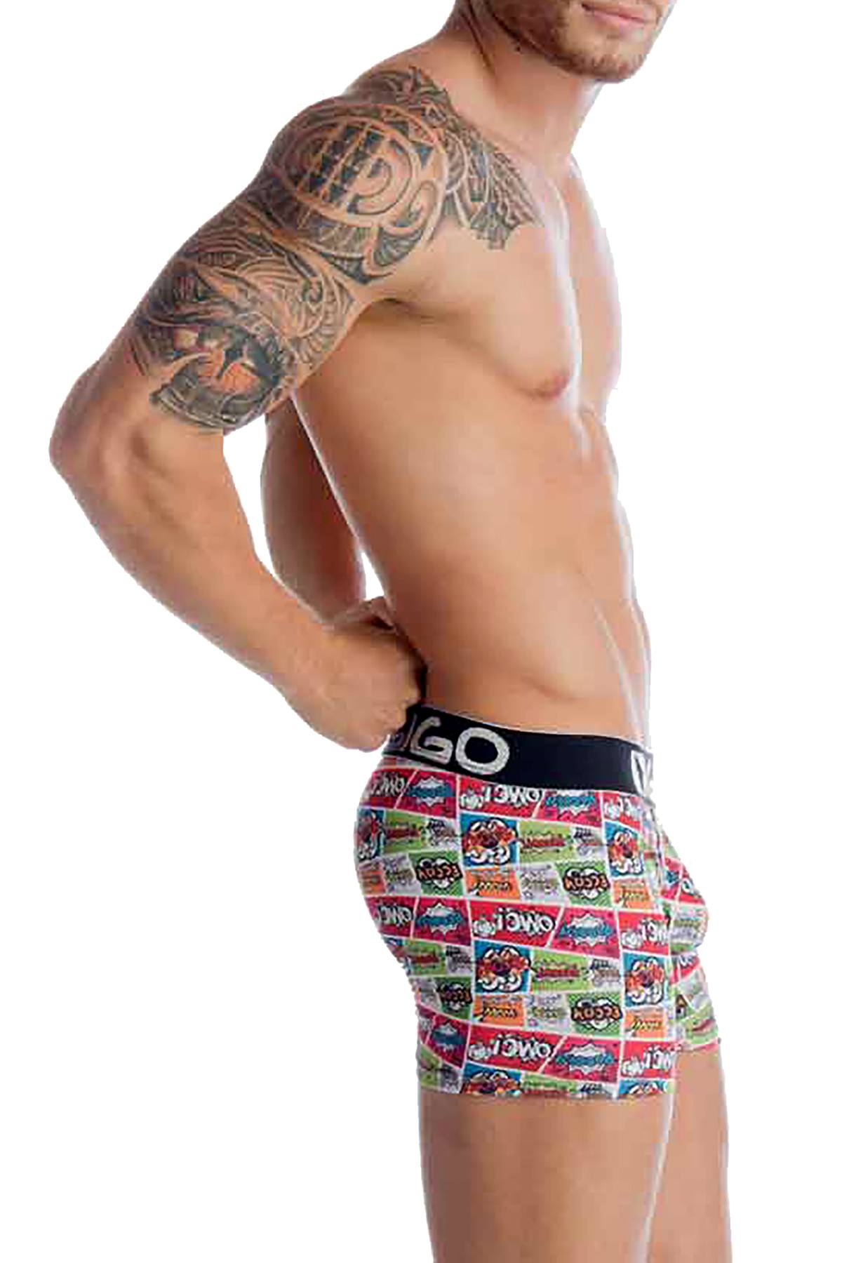 Gigo Cartoon Print Long Boxer Brief