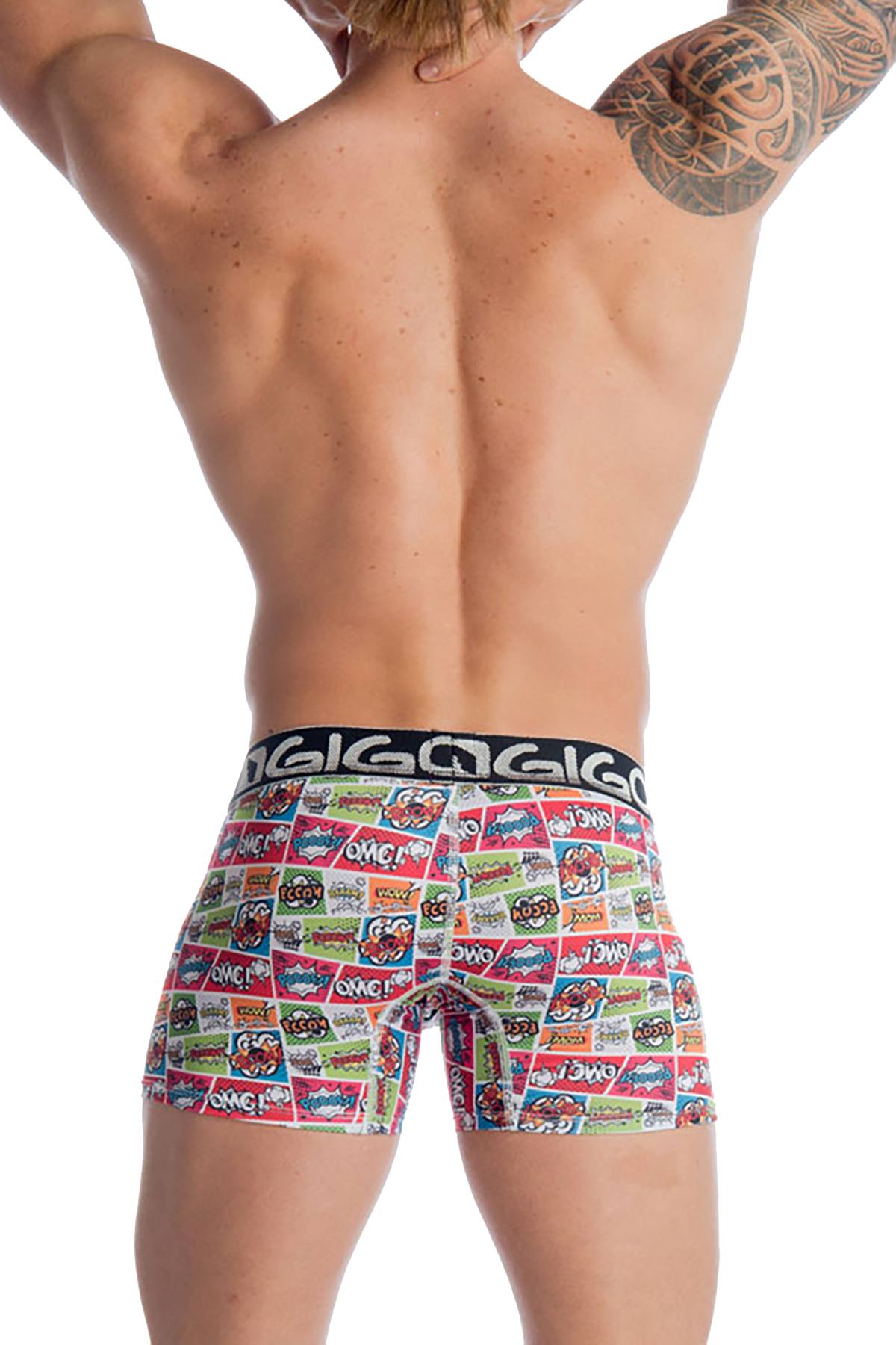 Gigo Cartoon Print Long Boxer Brief