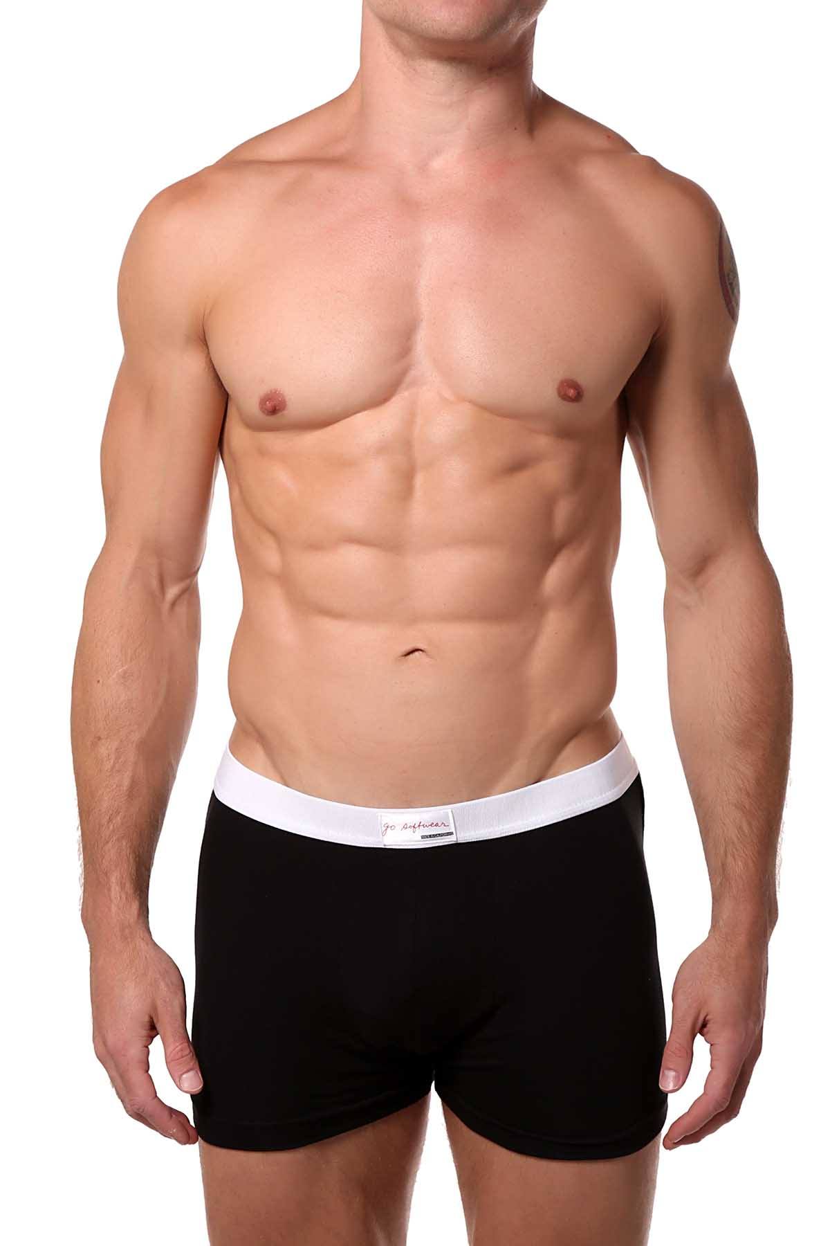 Go Softwear Black Padded-Rear Boxer Brief