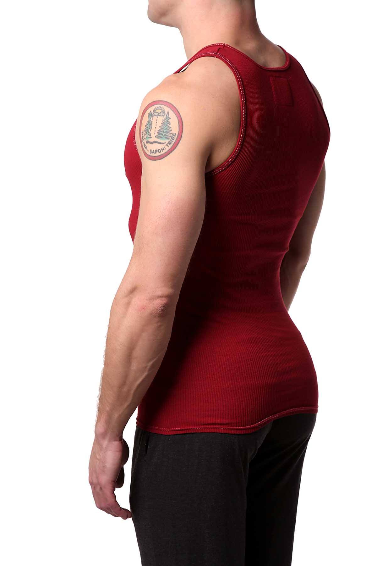 Go Softwear Cardinal-Red Rib Tank Top