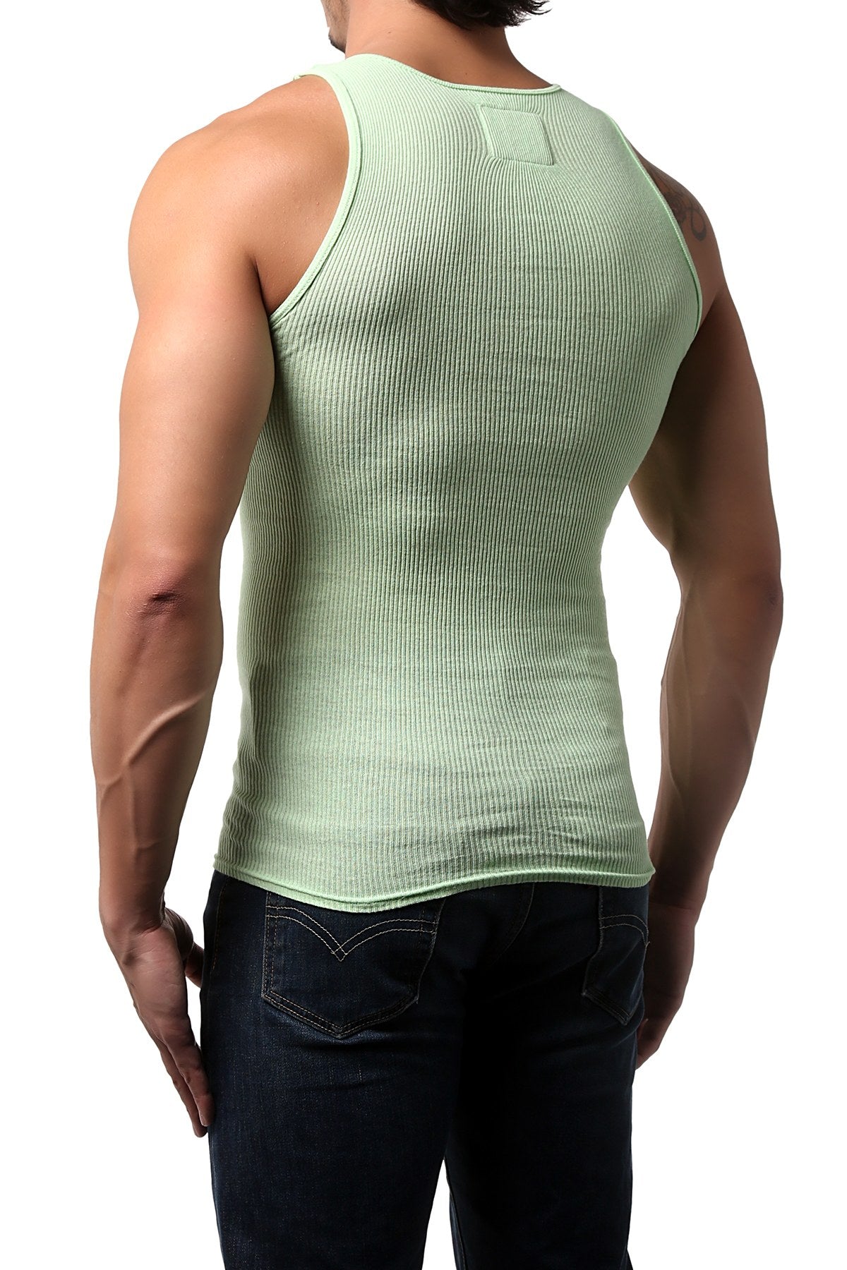 Go Softwear Lime Moderne Ribbed Tank Top