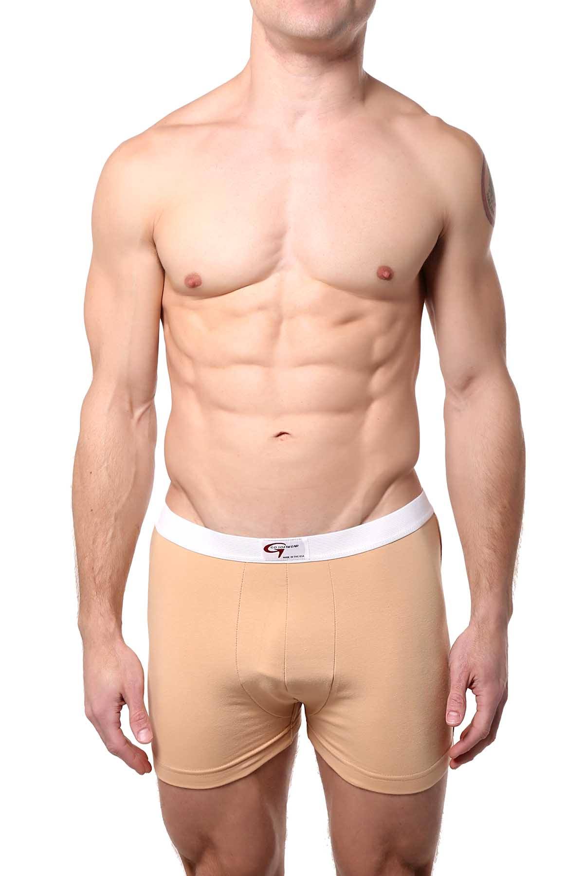 Go Softwear Nude-Beige Padded-Rear Boxer Brief