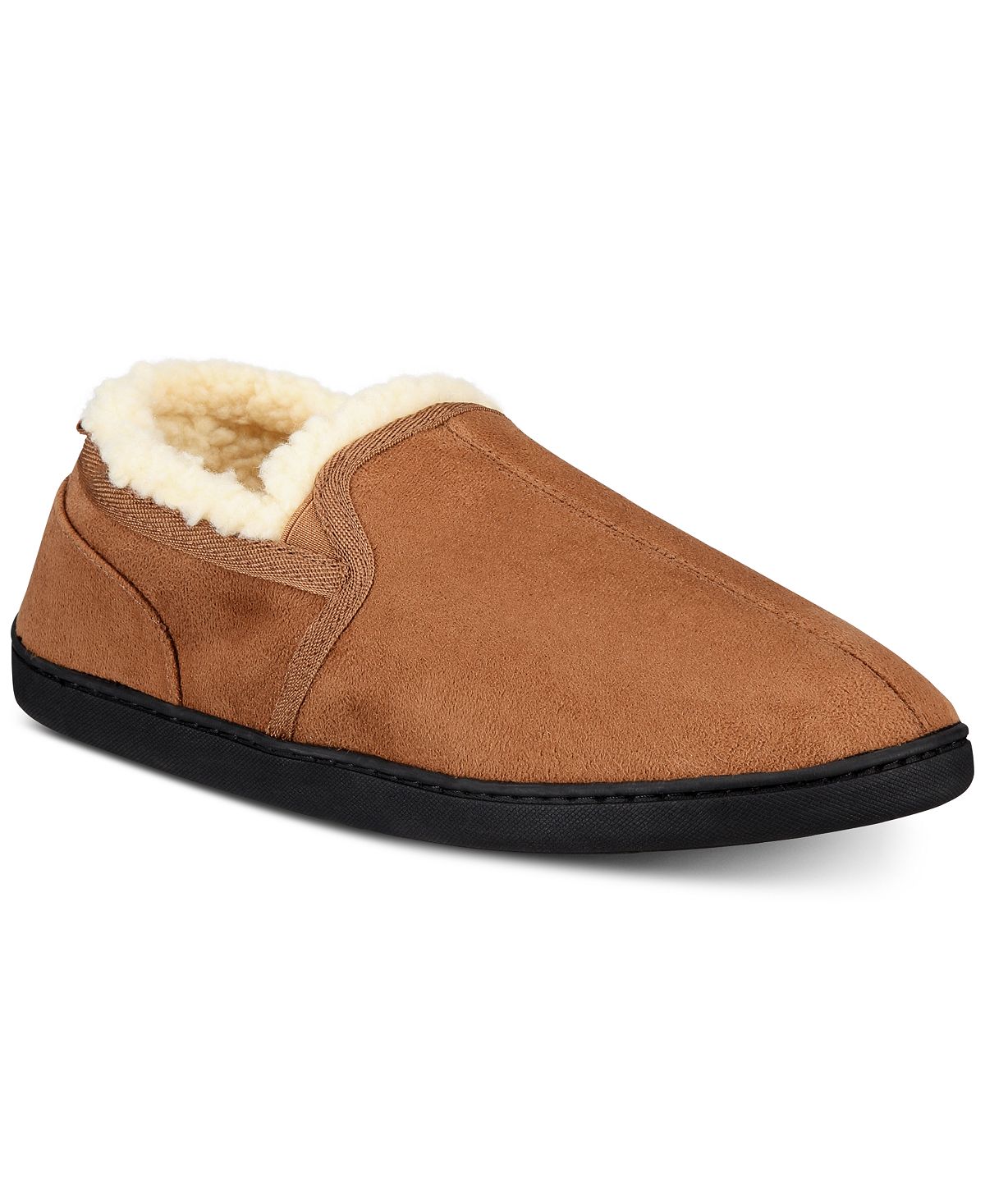Gold Toe Twin Gore Faux-suede Slippers Tan