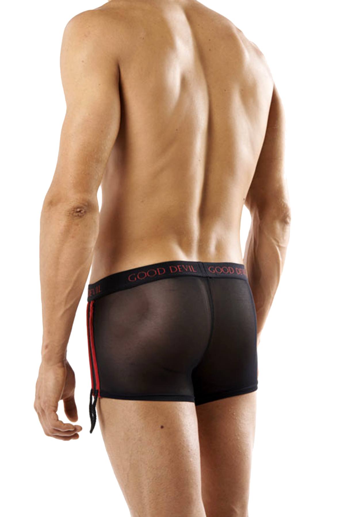 Good Devil Convertible Tassel Brief in Black/Red