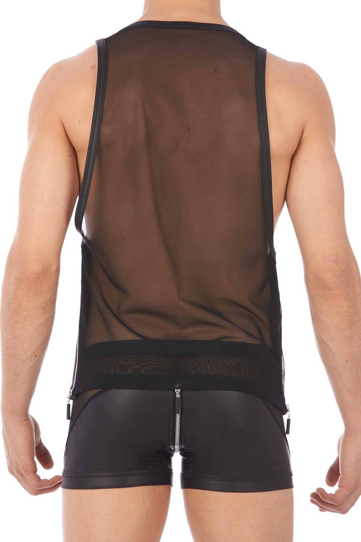 Gregg Homme Black Reckless Zipper Tank-Top
