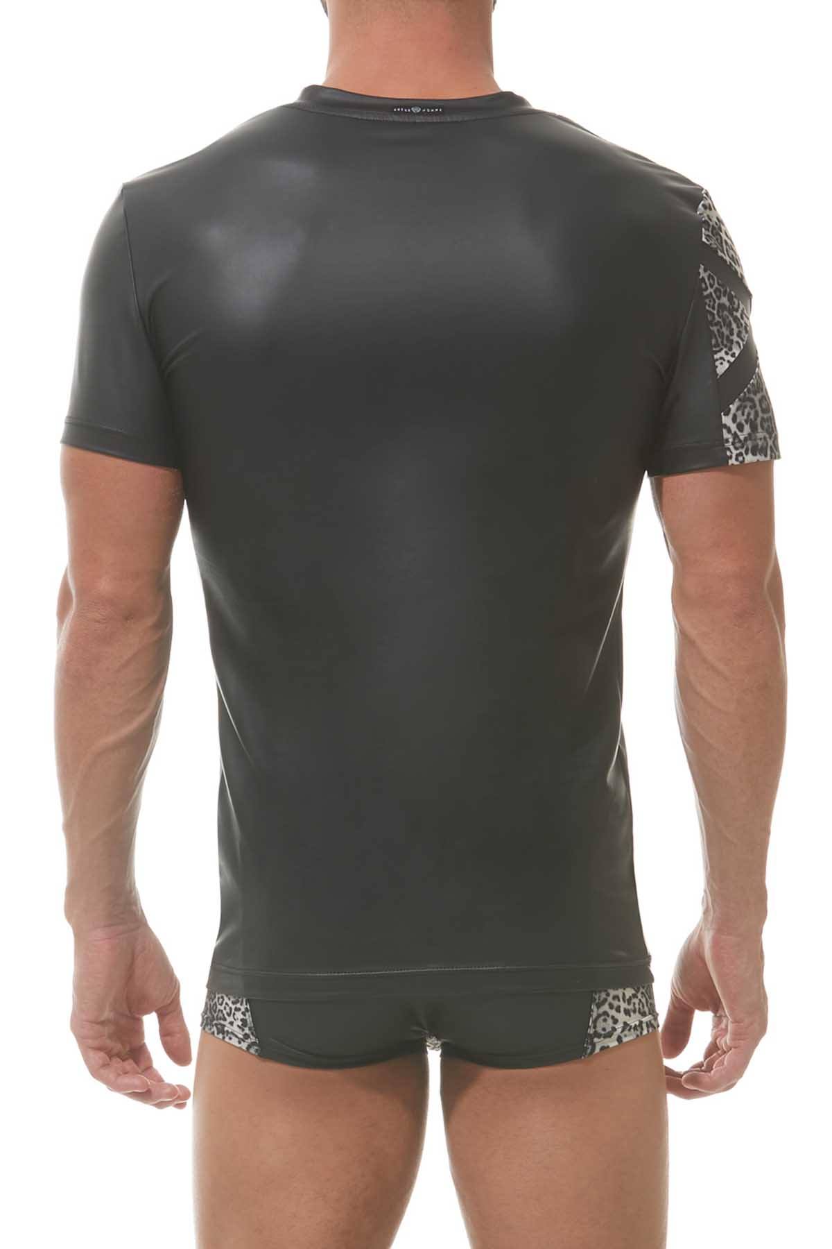 Gregg Homme Grey-Leopard Captive Short-Sleeve Tee