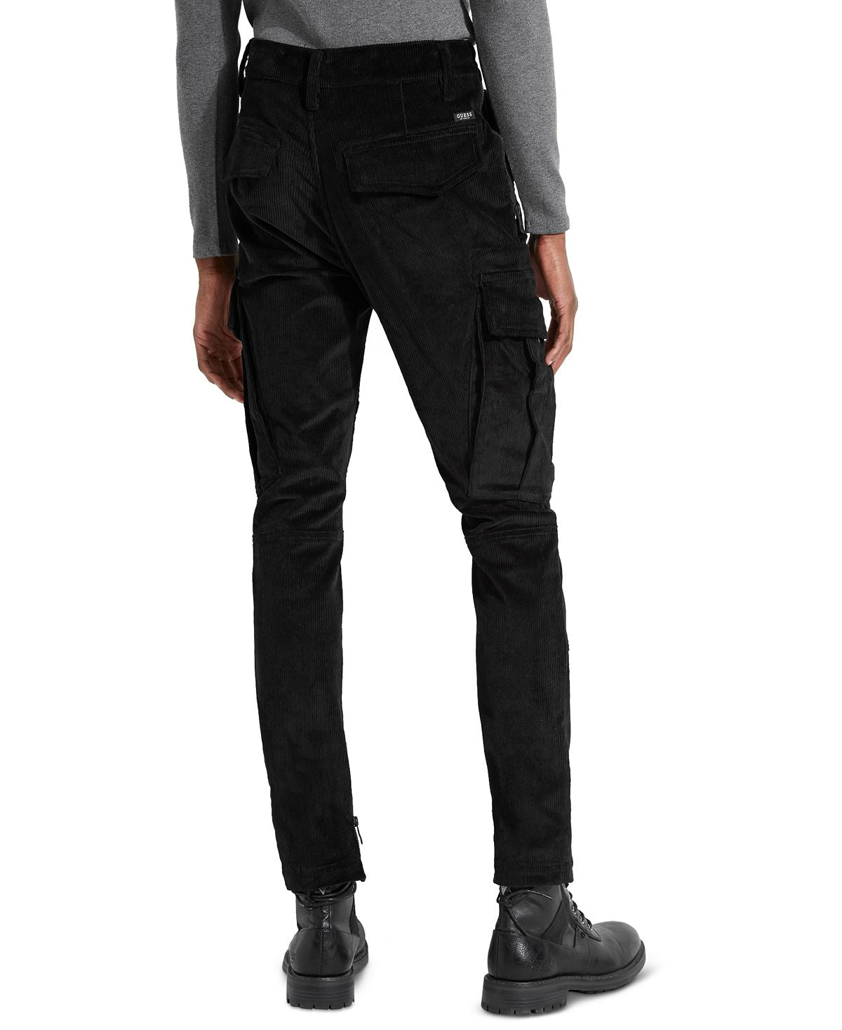 Guess Corduroy Cargo Pants Black