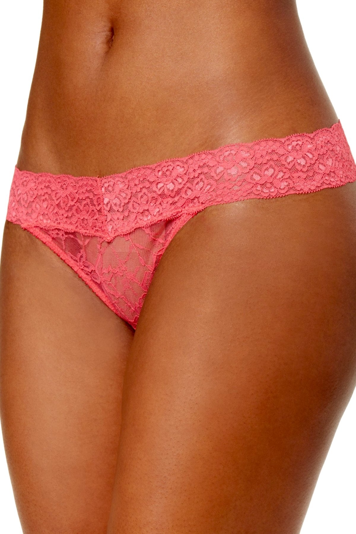HEIDI By Heidi Klum Paradise-Pink Stretch Lace Thong