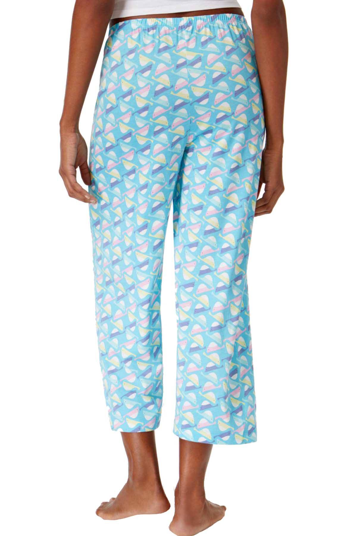 HUE Button-Blue Birdie-Whistle Capri PJ Pant