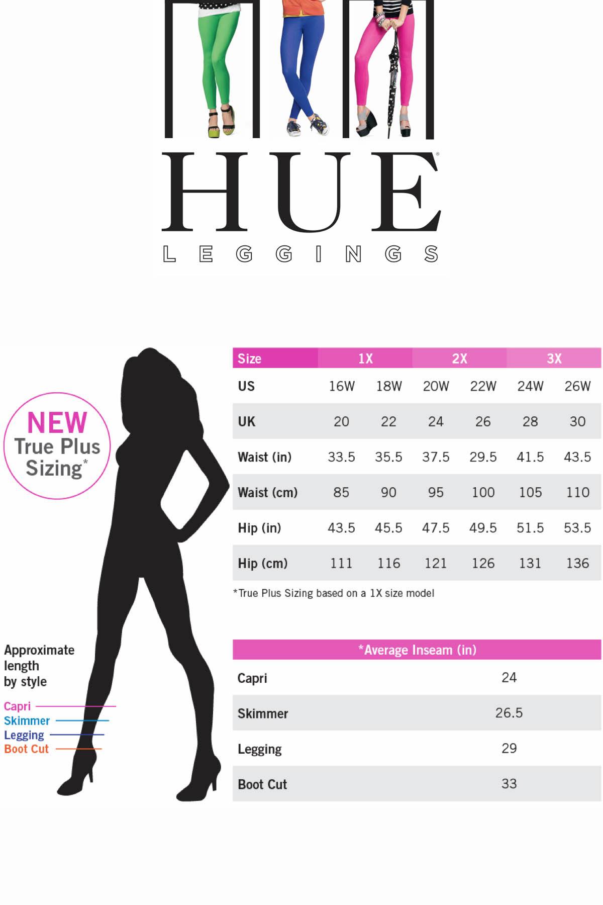 HUE PLUS Black Leatherette Legging