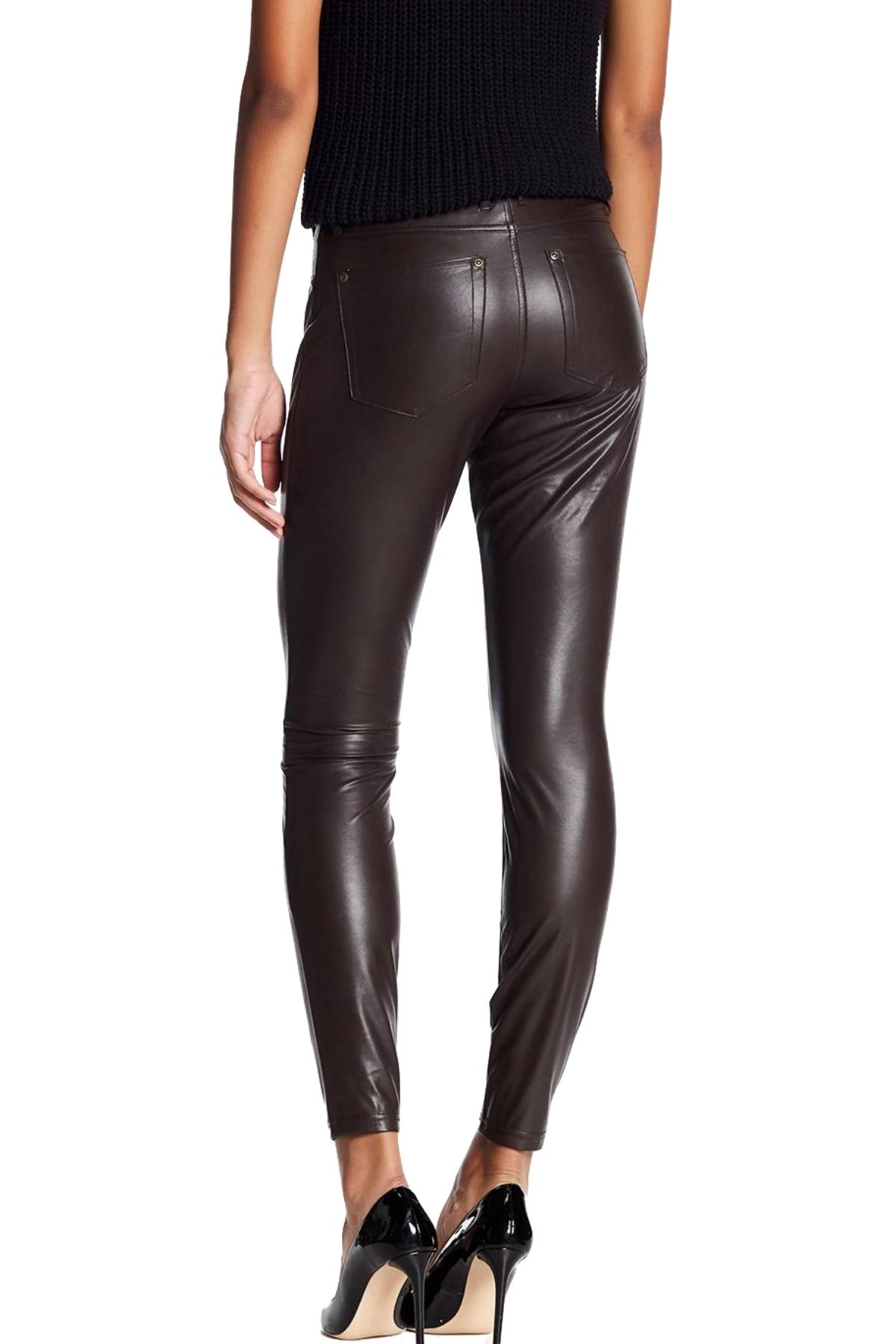 HUE PLUS Espresso Leatherette Legging