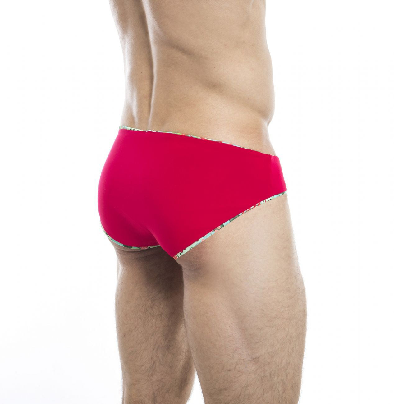 HUNK2 SB20191E Amazonia² Reversible Swim Briefs Color Red