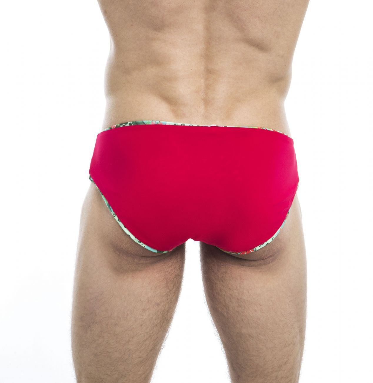 HUNK2 SB20191E Amazonia² Reversible Swim Briefs Color Red