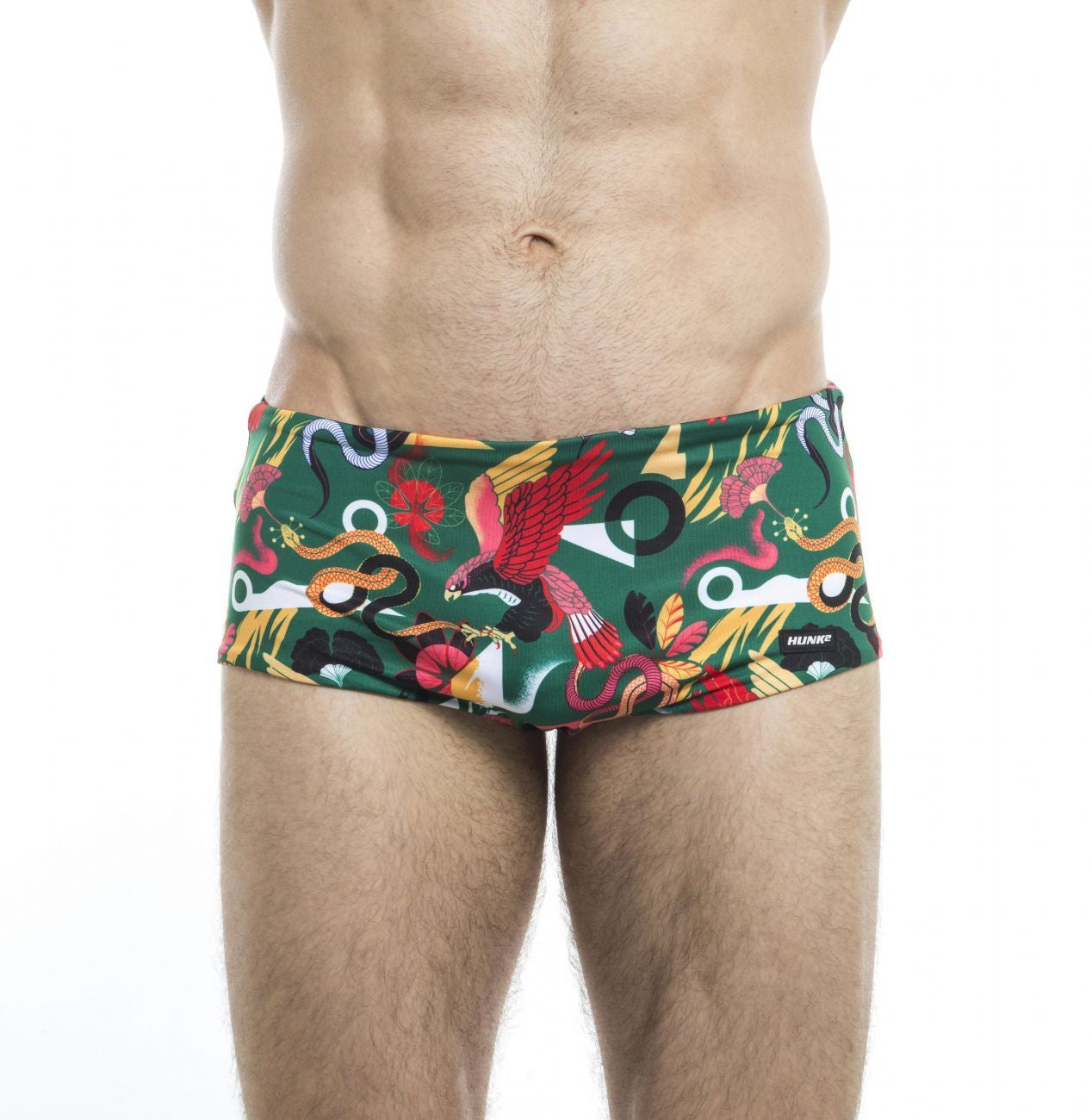 HUNK2 ST20201A Frosche² Reversible Swim Trunks Color Yellow