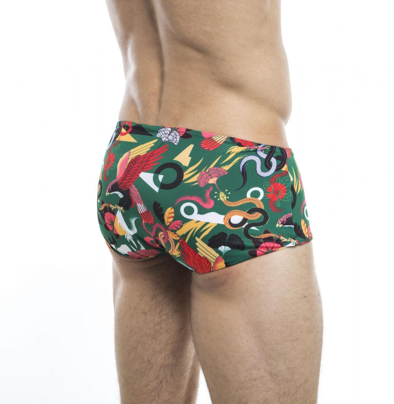HUNK2 ST20201A Frosche² Reversible Swim Trunks Color Yellow