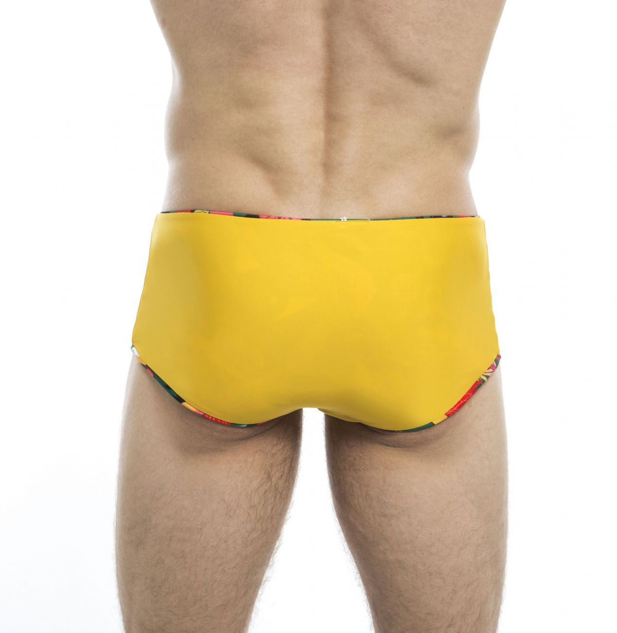 HUNK2 ST20201A Frosche² Reversible Swim Trunks Color Yellow